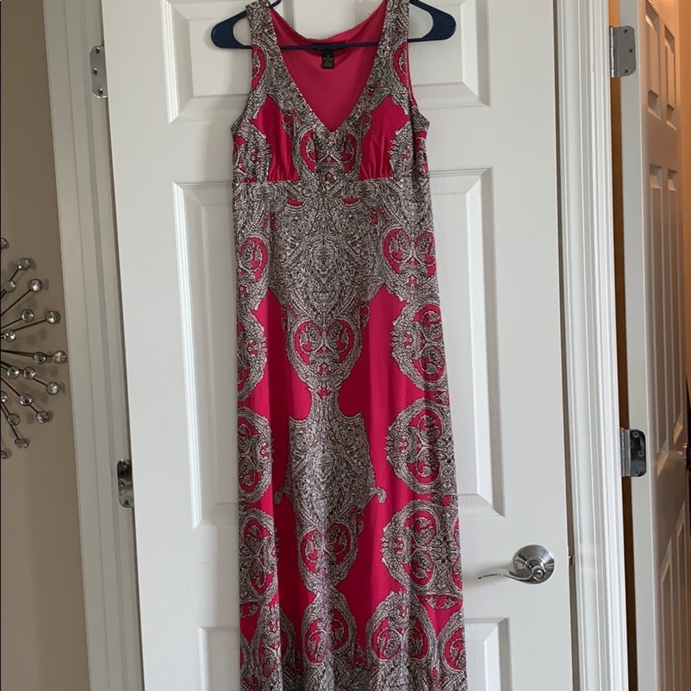 INC PINK PAISLEY MAXI DRESS SIZE M